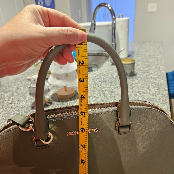 Michael Kors Army Green Top Handle Bag - Picture 12 of 14